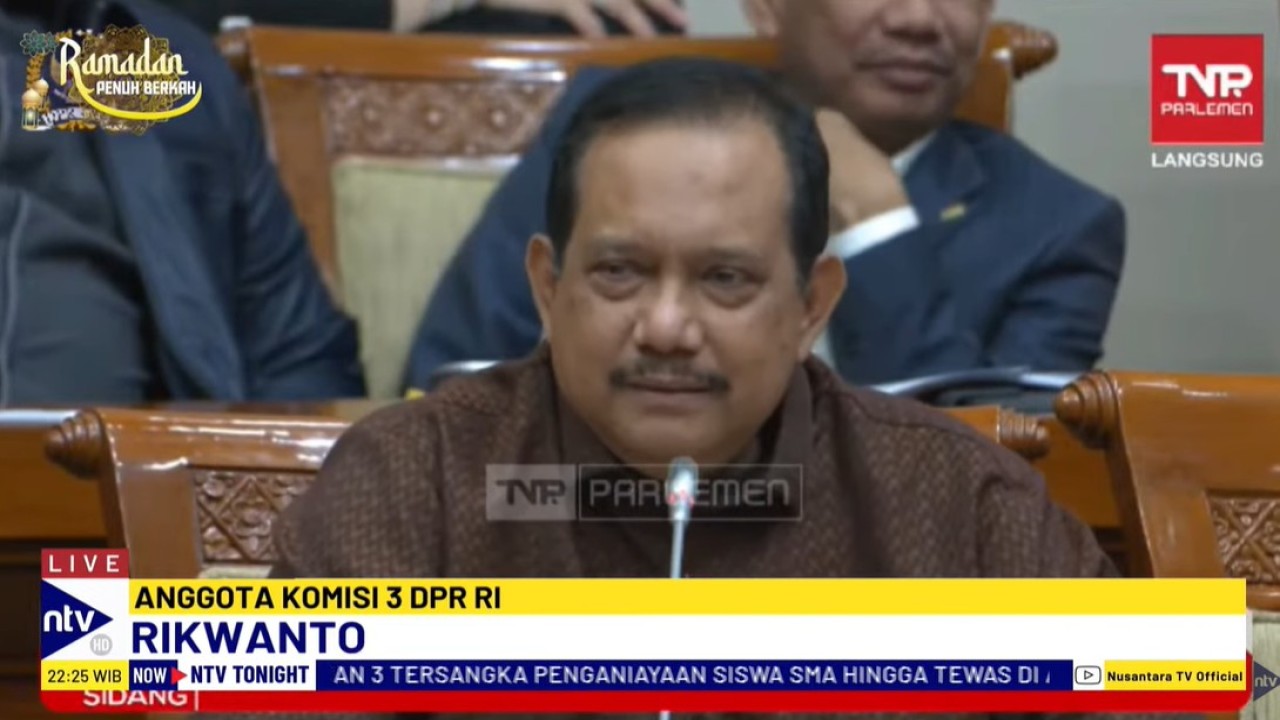 Rikwanto, mantan Kapolda Kalimantan Selatan (Kalsel) yang kini menjadi Anggota Komisi III DPR RI. (Foto: Tangkapan layar)