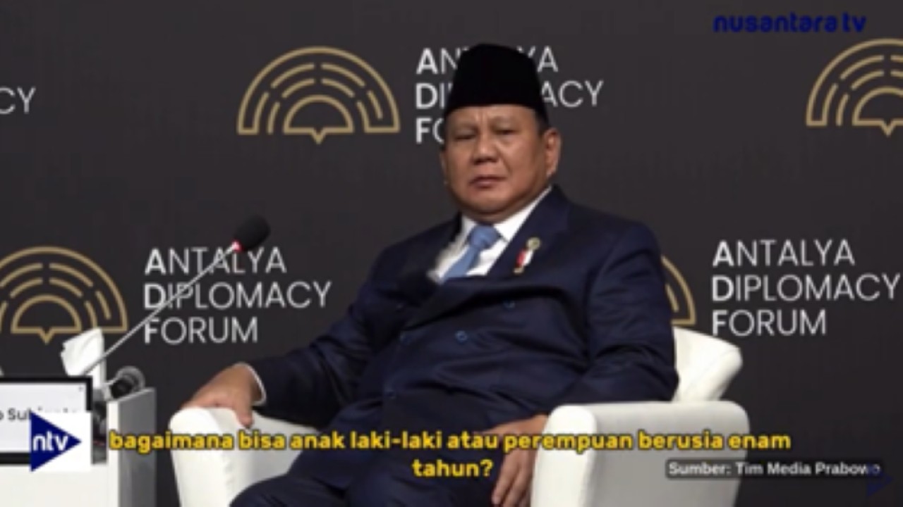 Presiden Prabowo Subianto berbicara di Antalya Diplomacy Forum yang berlangsung di Turki