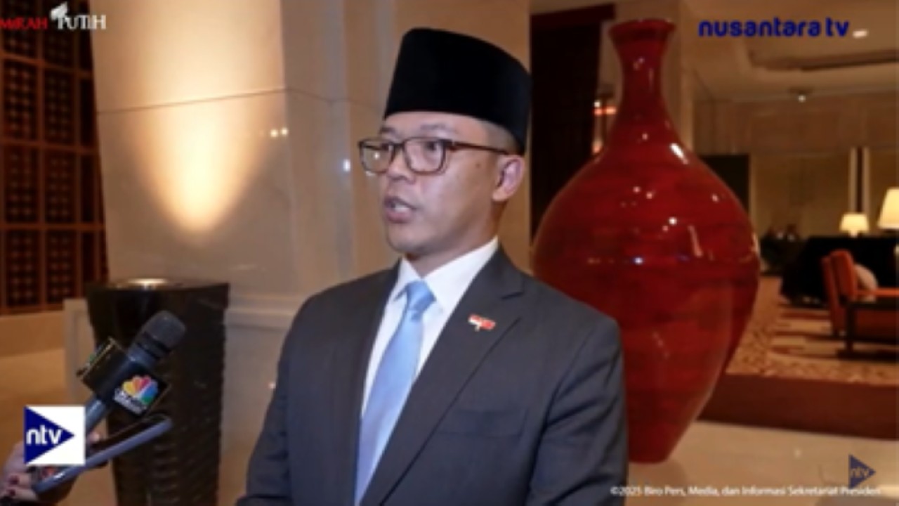 Menlu Sugiono memberikan keterangan pers terkait permintaan Prabowo bertemu Presiden AS, Donald Trump