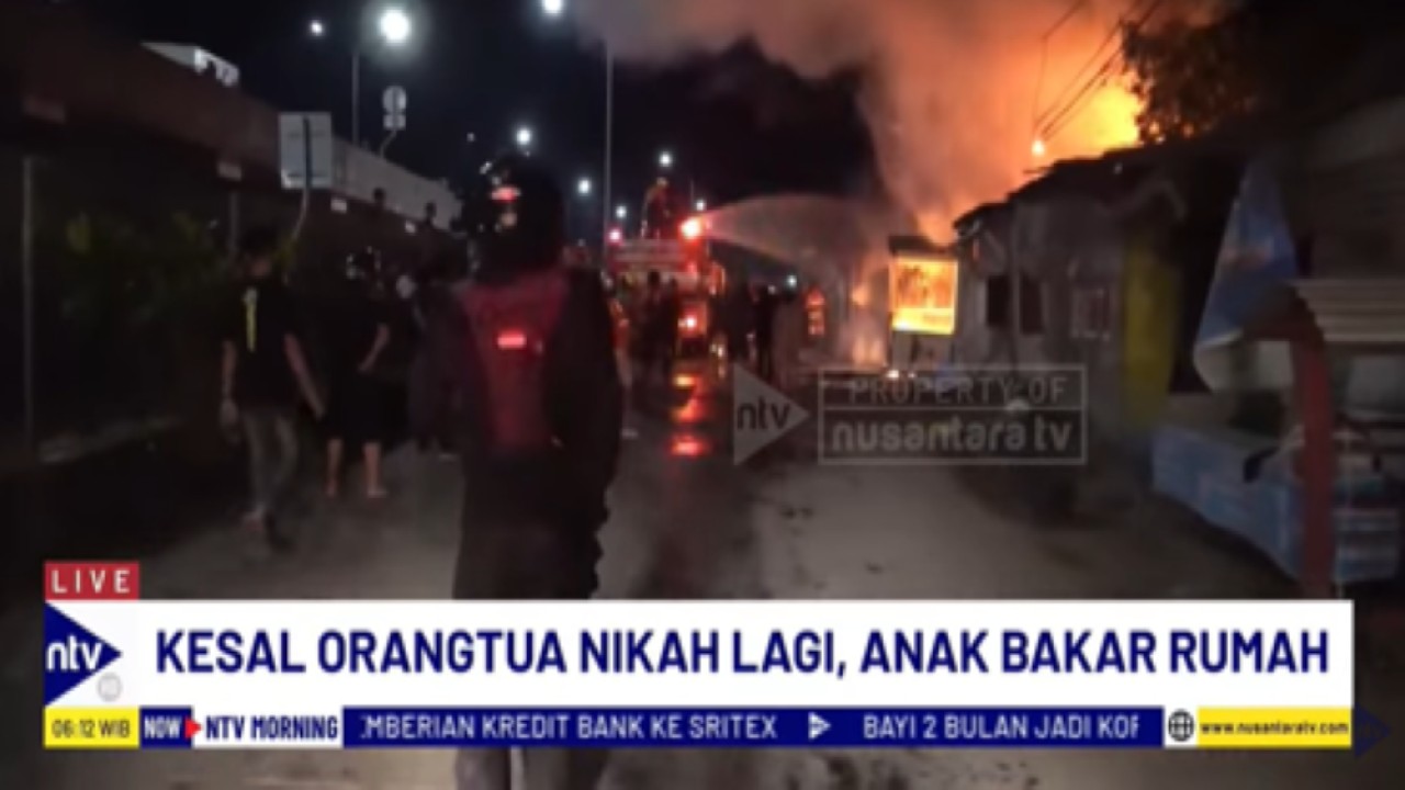 Seorang anak di Makassar nekat membakar rumah lantaran kesal orang tuanya menikah lagi