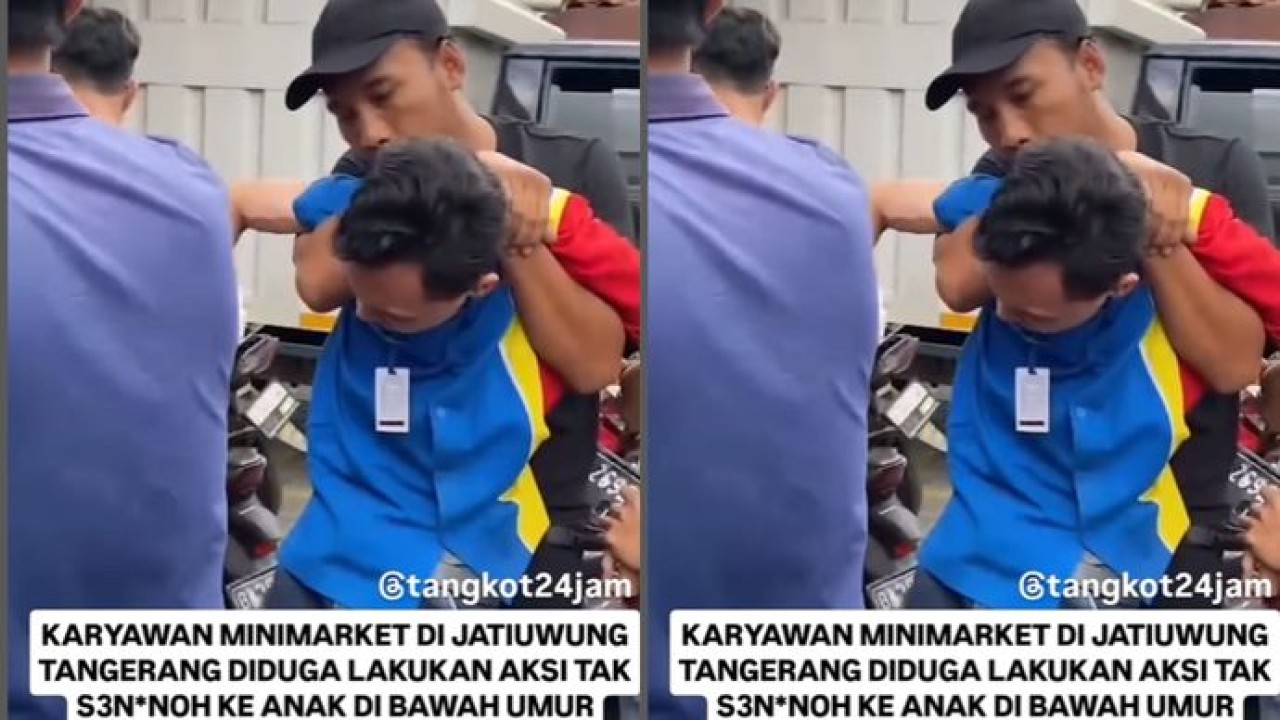 Karyawan Indomaret cabuli bacah laki-laki di toilet. (Foto: Instagram @tangkot24jam)