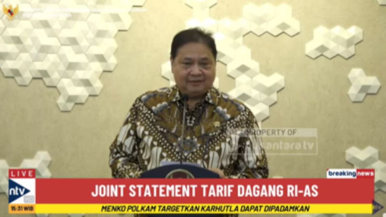 Menko Perekonmian Airlangga Hartarto