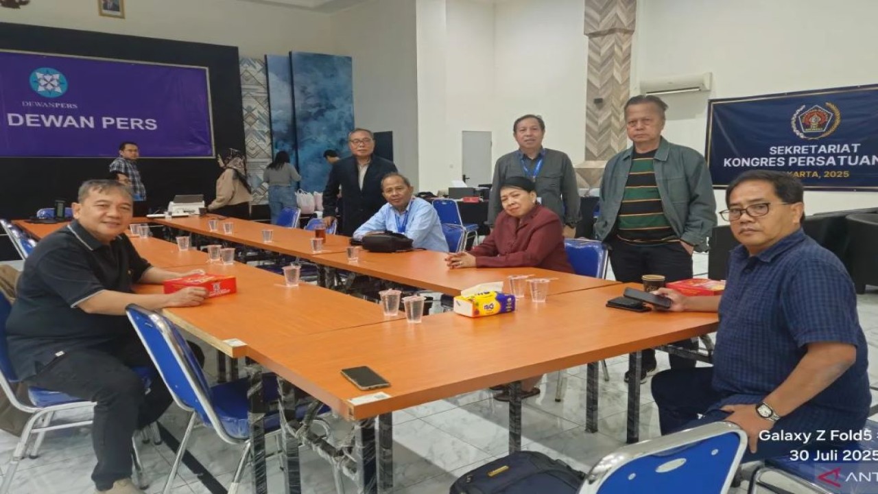 Panitia Kongres Persatuan PWI 2025 digelar di Kantor Dewan Pers, Jakarta, Rabu. (ANTARA/HO-PWI)