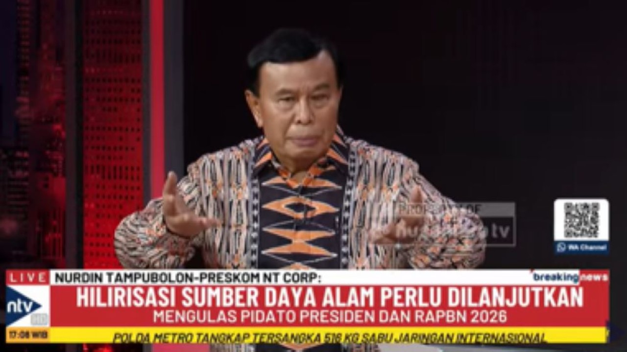 Presiden Komisaris NT Corp Nurdin Tampubolon dalam program Breaking News Nusantara TV mengulas pidato Presiden Prabowo dan RAPBN 2026
