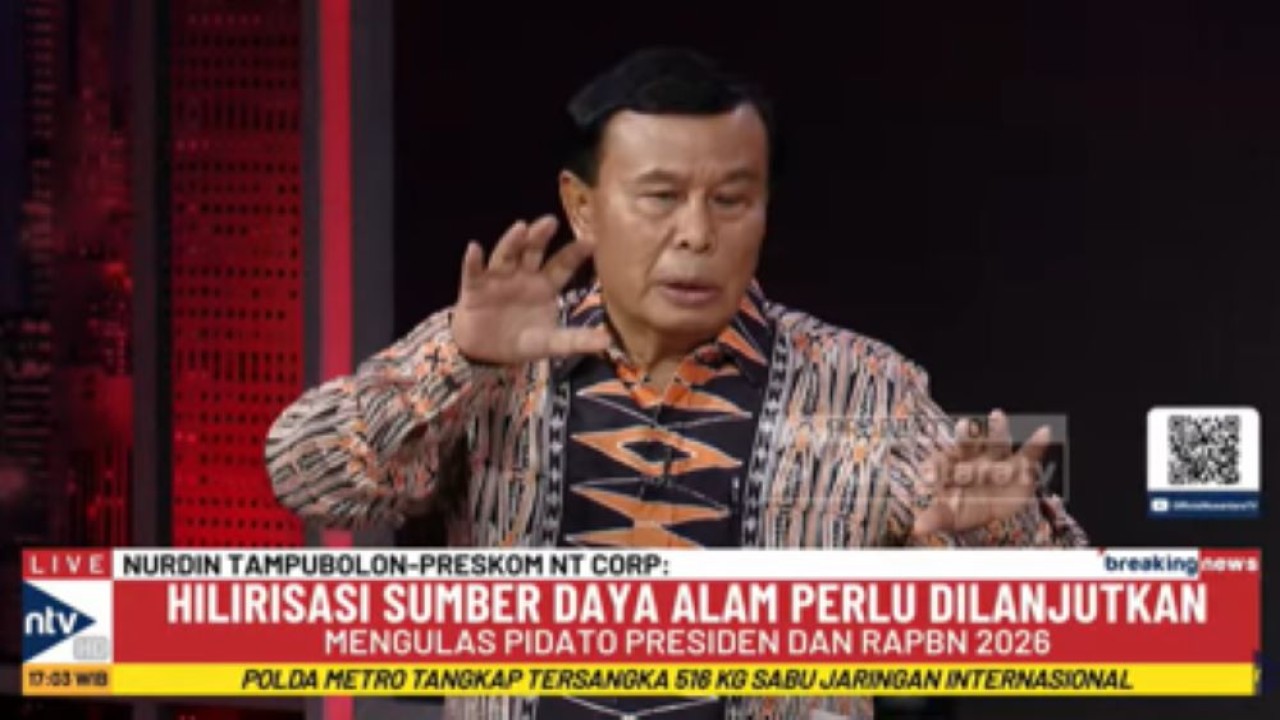 Presiden Komisaris NT Corp Nurdin Tampubolon dalam program Breaking News Nusantara TV mengulas pidato Presiden Prabowo dan RAPBN 2026