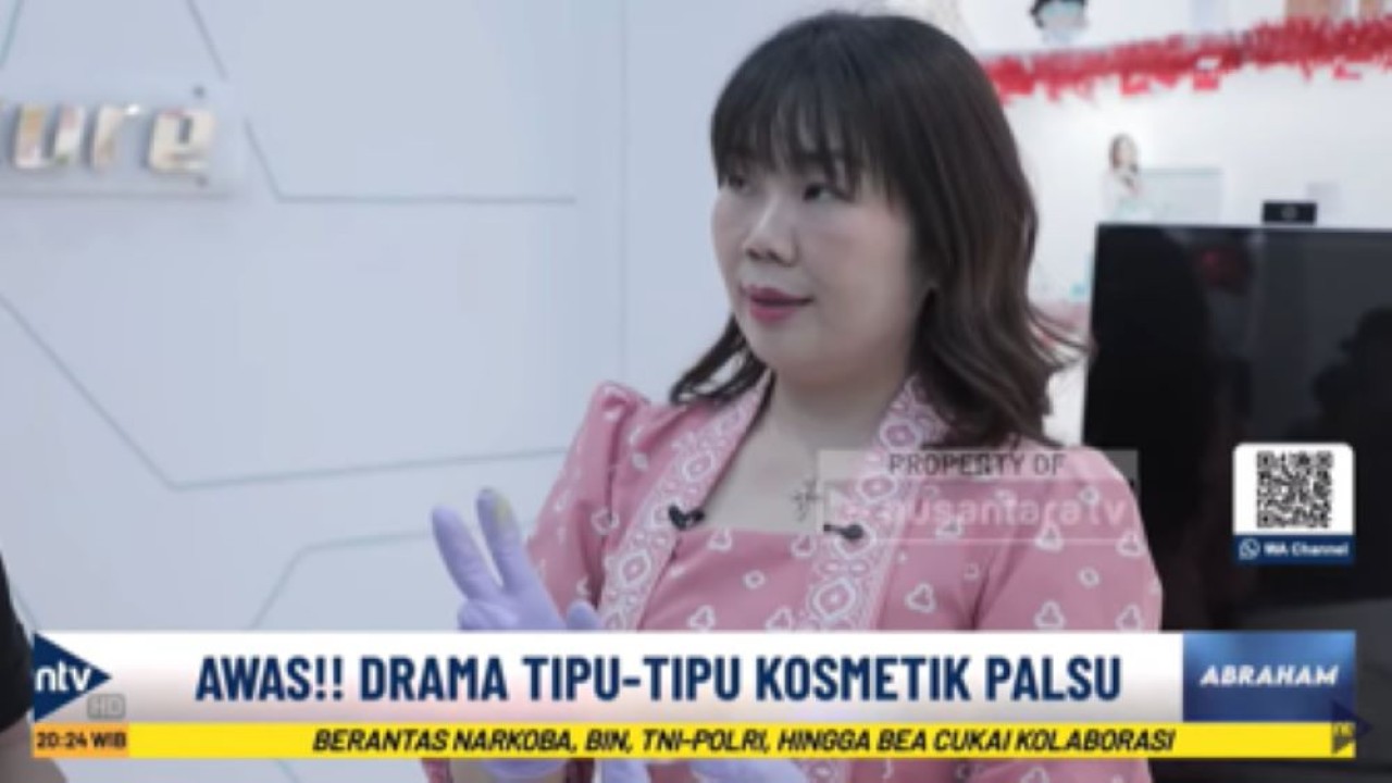 Dokter Estetika/Edukator Kesehatan Kulit Maria Fransisca dalam program Abraham Nusantara TV
