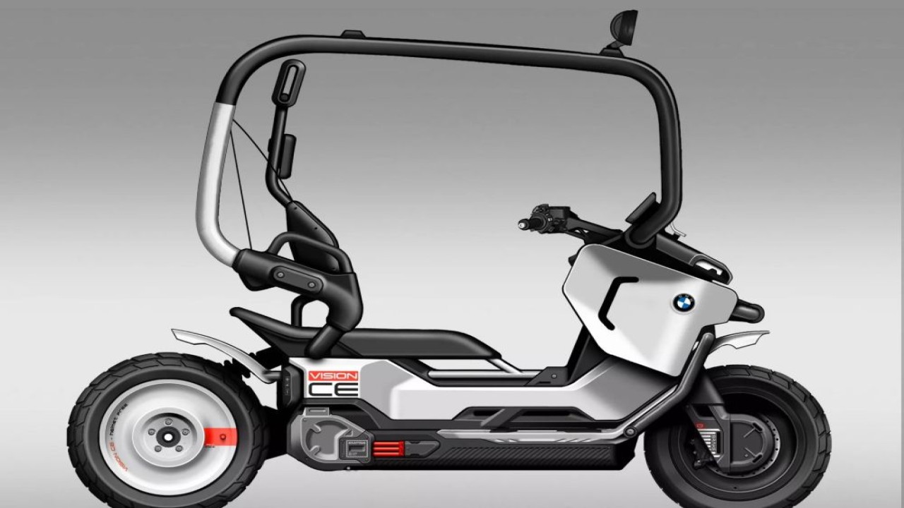 BMW Motorrad Vision CE. (Foto: Istimewa via Carscoops)