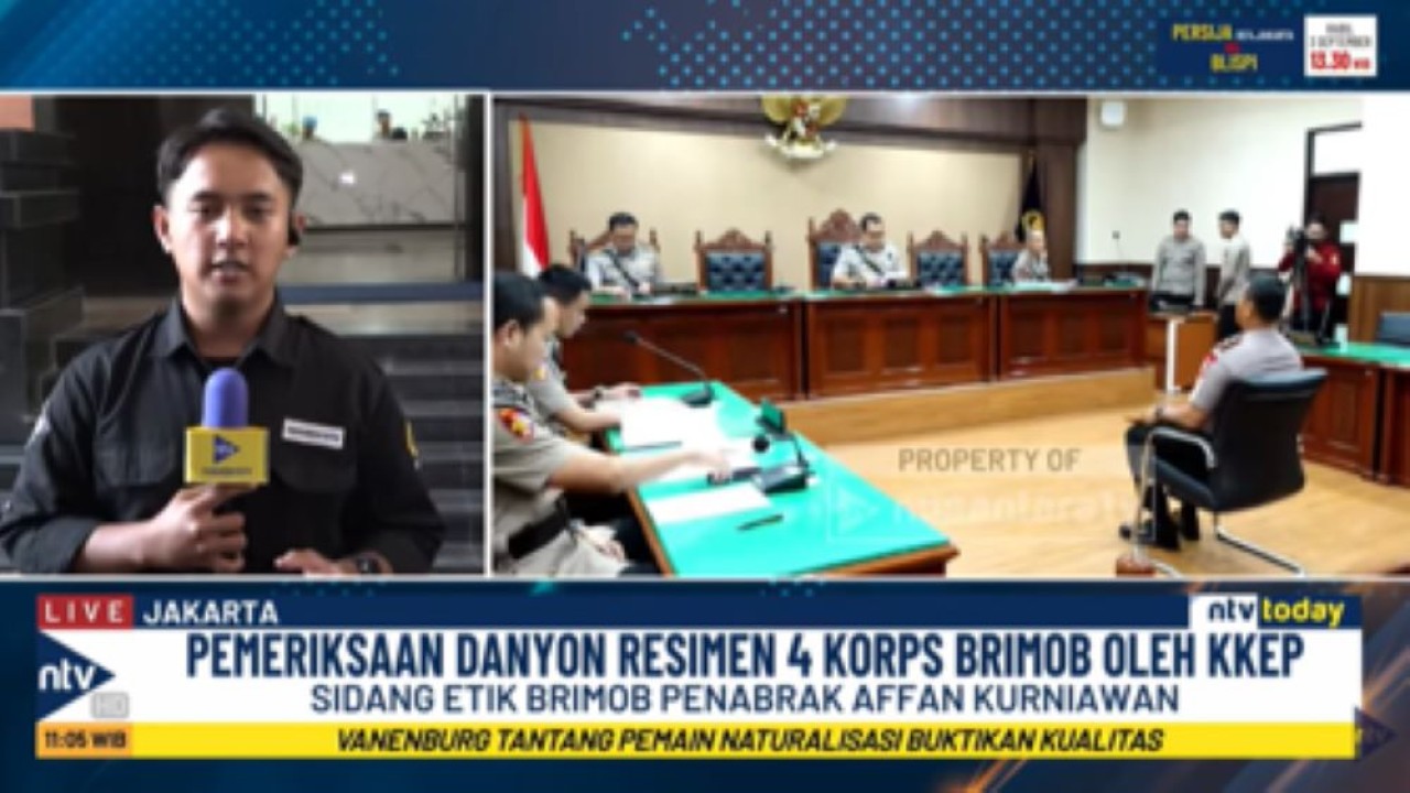 Sidang Komisi Kode Etik Polri (KKEP) atas terduga pelanggar Komandan Batalyon Resimen IV Korps Brimob Polri, Kompol Cosmas Kaju Gae