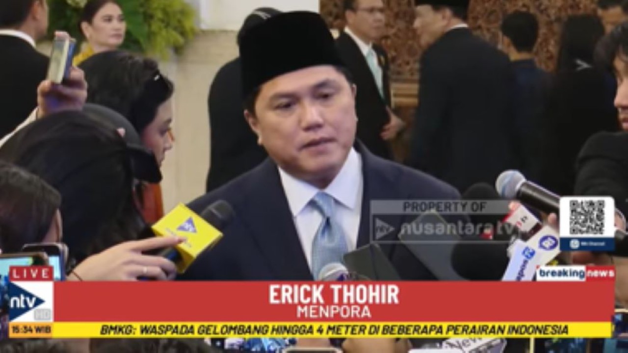 Erick Thohir resmi dilantik jadi Menpora