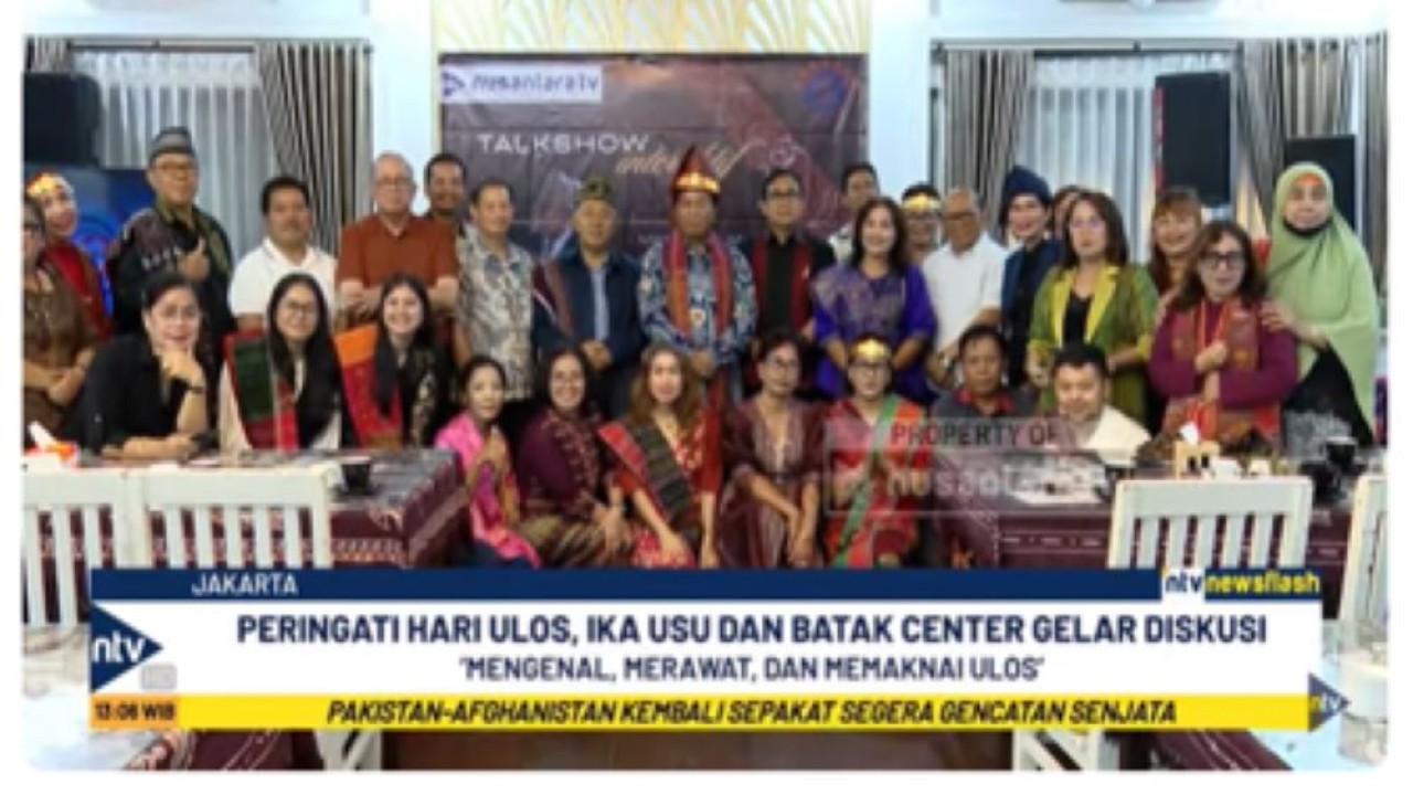 IKA USU dan Batak Center menggelar kegiatan diskusi membahas ulos dan budaya Batak yang dihadiri Presiden Komisaris NT Corp Nurdin Tampubolon