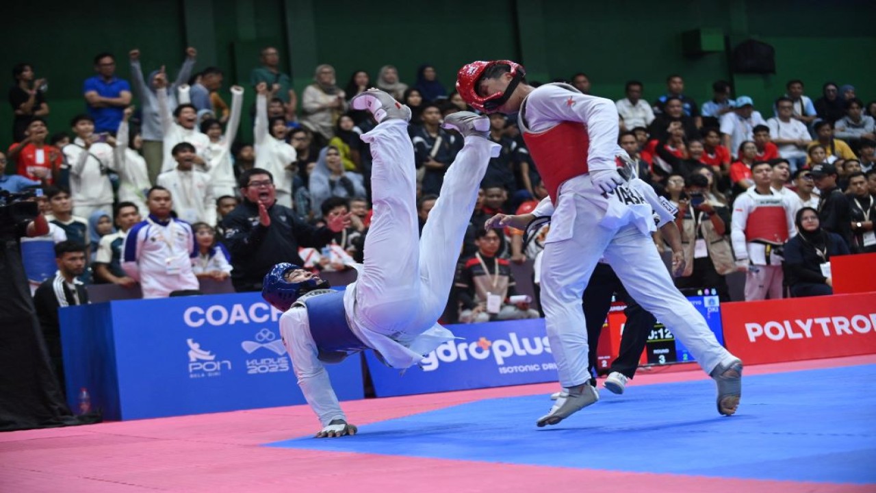 Pertandingan taekwondo di ajang PON Bela Diri 2025/ist