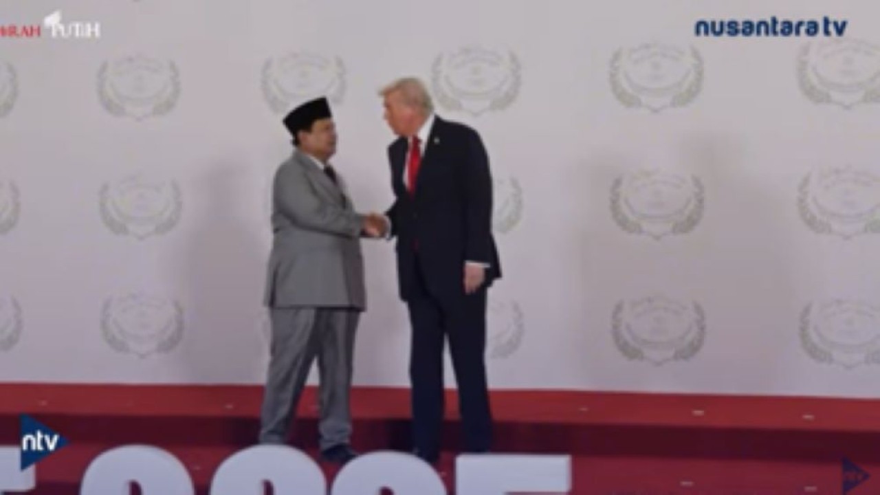 Presiden Prabowo Subianto bersama Presiden AS Donald Trump