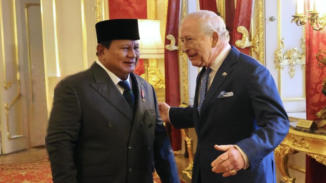 Presiden Prabowo Subianto menghadiri Pertemuan Filantropi Konservasi Gajah Peusangan sekaligus bertemu dengan Raja Charles III di Lancaster House, London, Inggris, Rabu (21/1/2026). (Foto: Dok/Istimewa)