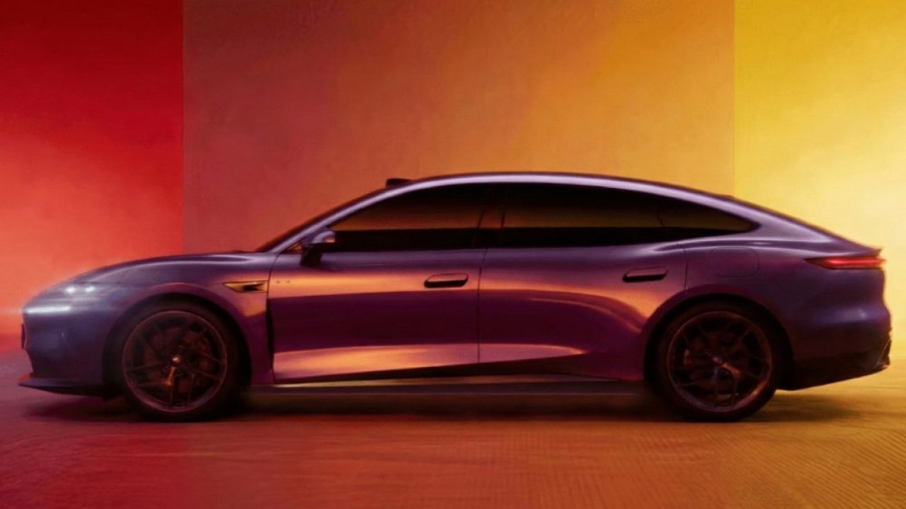 Gambar teaser sedan listrik MG 07. (Foto: Istimewa via ArenaEV)