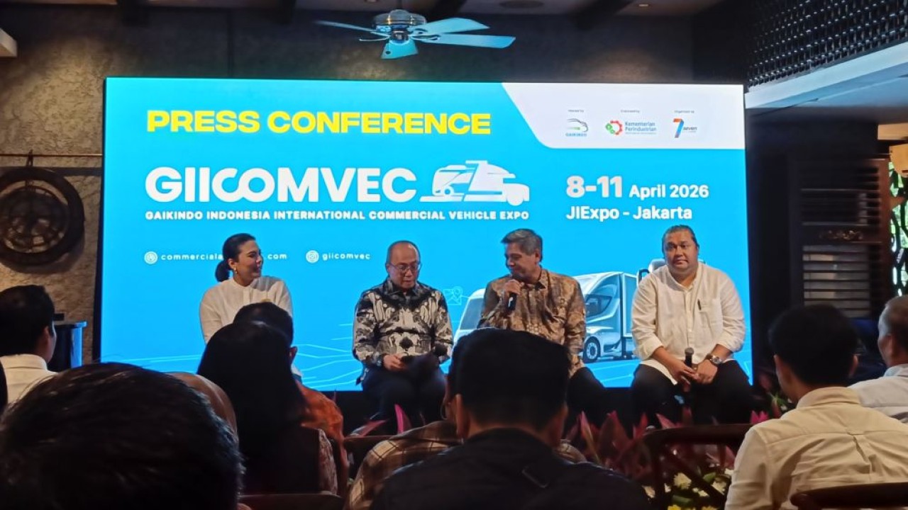 Gaikindo kembali menggelar ajang bergengsi Gaikindo Indonesia International Commercial Vehicle Expo 2026 (GIICOMVEC 2026) di JIExpo Kemayoran, Jakarta, pada 8-11 April 2026. (Foto: Adiantoro/NTV)
