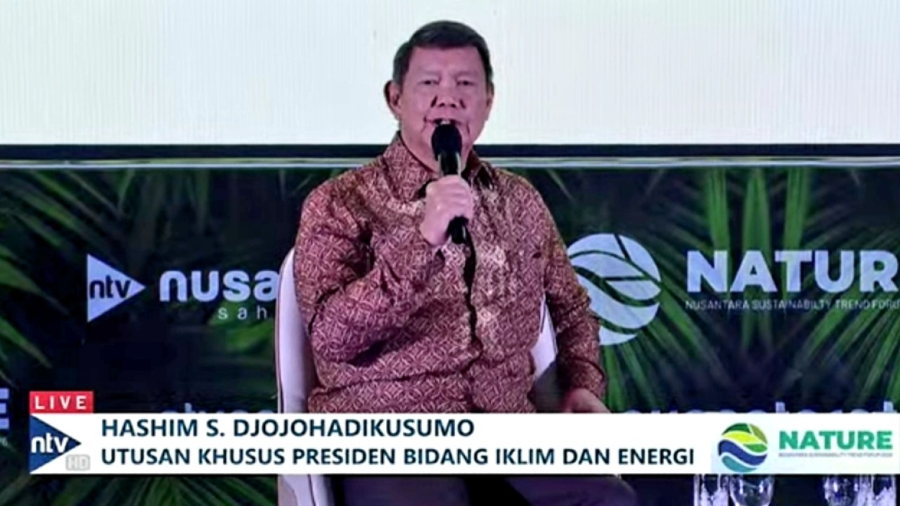 Hashim Djojohadikusumo. (Tangkap layar Nusantara TV)