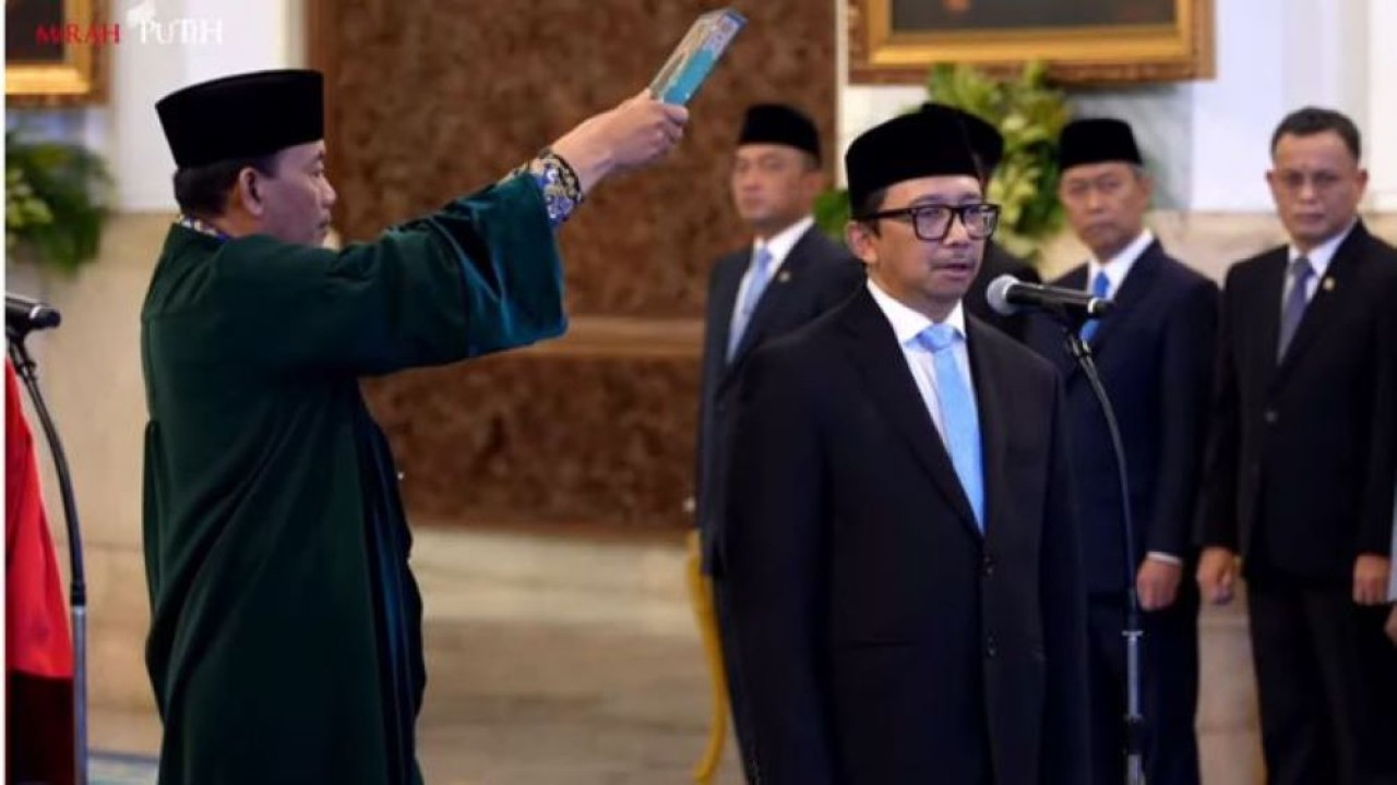 Juda Agung dilantik jadi Wakil Menteri Keuangan (Youtube Setpres)