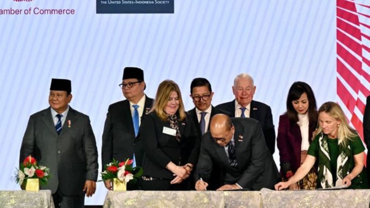 Prabowo Saksikan Penandatanganan 11 MoU senilai 38,4 Miliar Dolar AS di Business Summit US-ABC (Sekretariat Presiden)