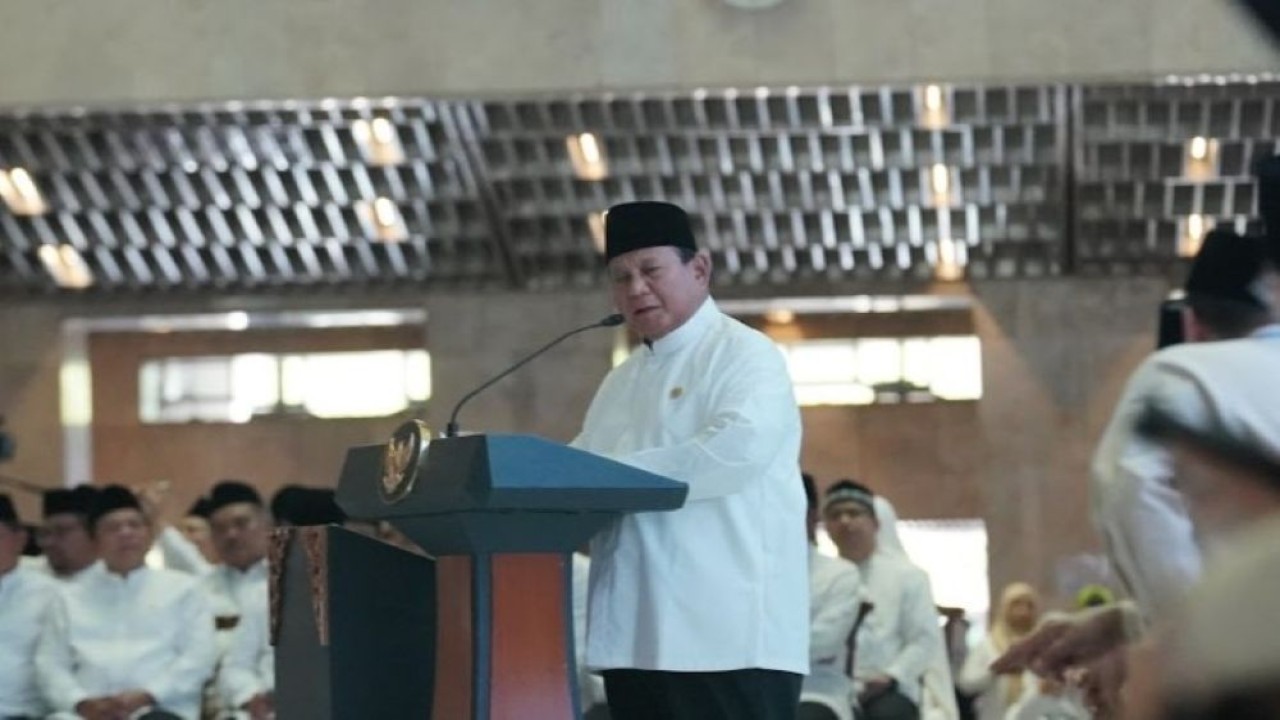 Presiden Prabowo Subianto menghadiri dan menyaksikan langsung pengukuhan kepengurusan Majelis Ulama Indonesia (MUI) masa khidmat 2025-2030 di Masjid Istiqlal, Jakarta, Sabtu (7/2/2026). (Foto: Dok/Istimewa)
