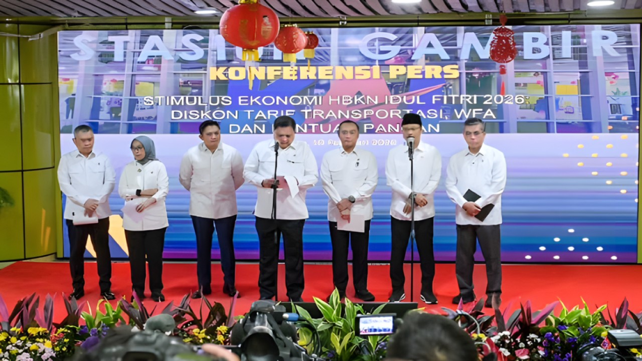 Menteri Koordinator Bidang Perekonomian Airlangga Hartarto menyampaikan pemerintah menyiapkan program diskon tarif angkutan Lebaran 2026. (Foto: Dok/Istimewa)