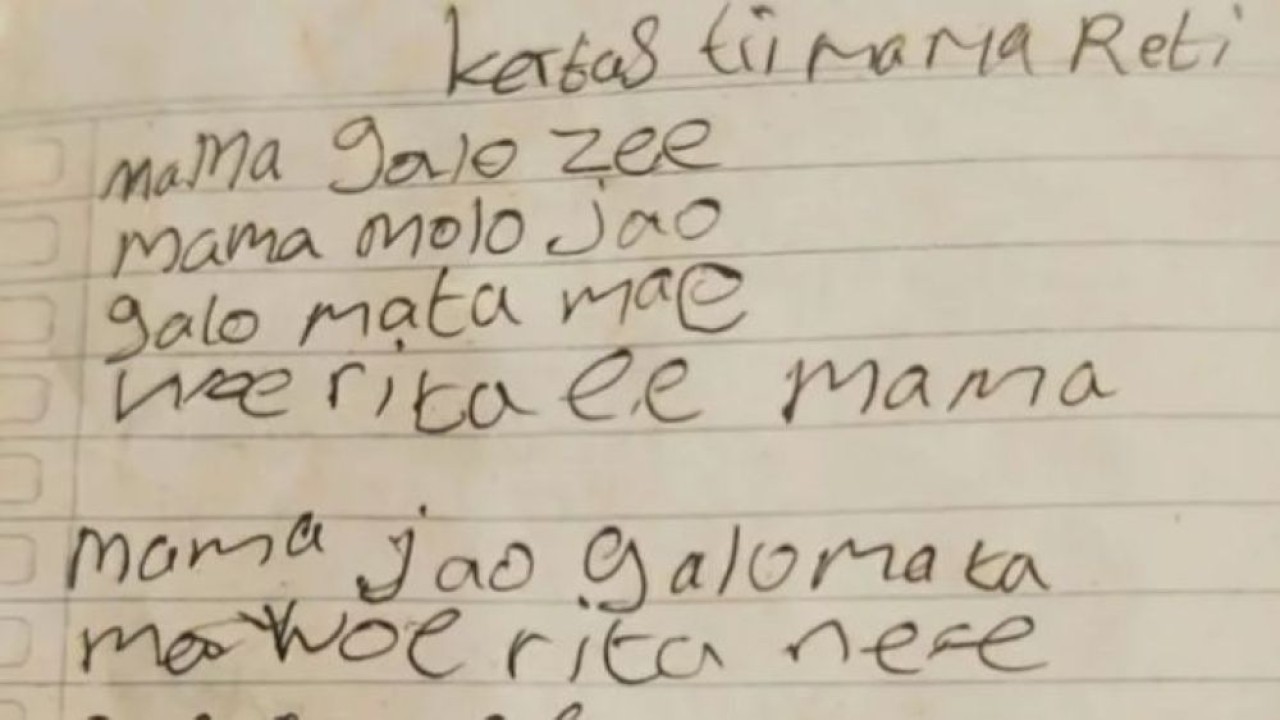 Surat buatan Anak SD NTT yang bunuh diri gara-gara tidak mampu beli buku. (Foto: Instagram)