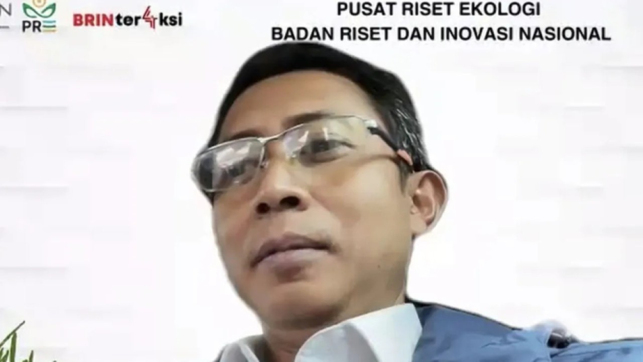 Tangkapan layar - Kepala Pusat Riset Ekologi Badan Riset dan Inovasi Nasional (BRIN) Asep Hidayat dalam diskusi daring yang diikuti dari Jakarta, Senin 2 Maret 2026. ANTARA/Prisca Triferna (Antara)
