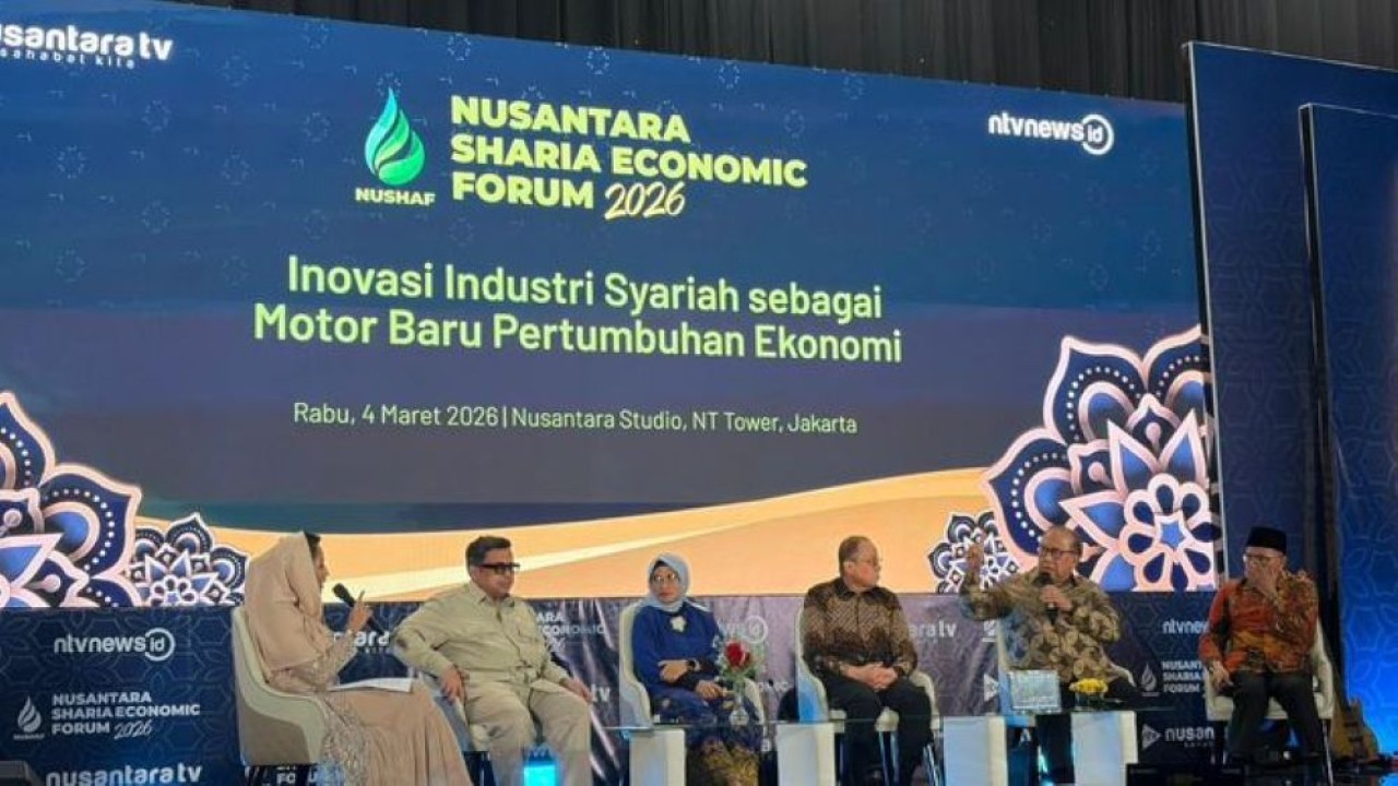 Staf Ahli Menteri Pariwisata, Masruroh dalam Nusantara Sharia Economic Forum (NUSHAF) 2026 di Nusantara Studio, NT Tower, Jakarta, Rabu, 4 Maret 2026. (Foto: Ntvnews/Dedi)