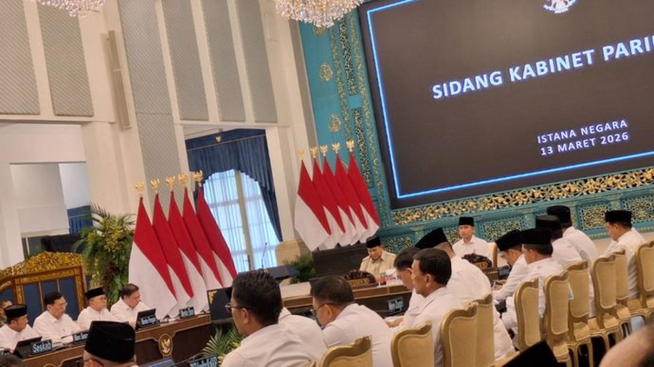 Prabowo Subianto Pimpin Sidang Kabinet Paripurna di Istana Negara, Jumat, 13 Maret 2026 (NTVnews)