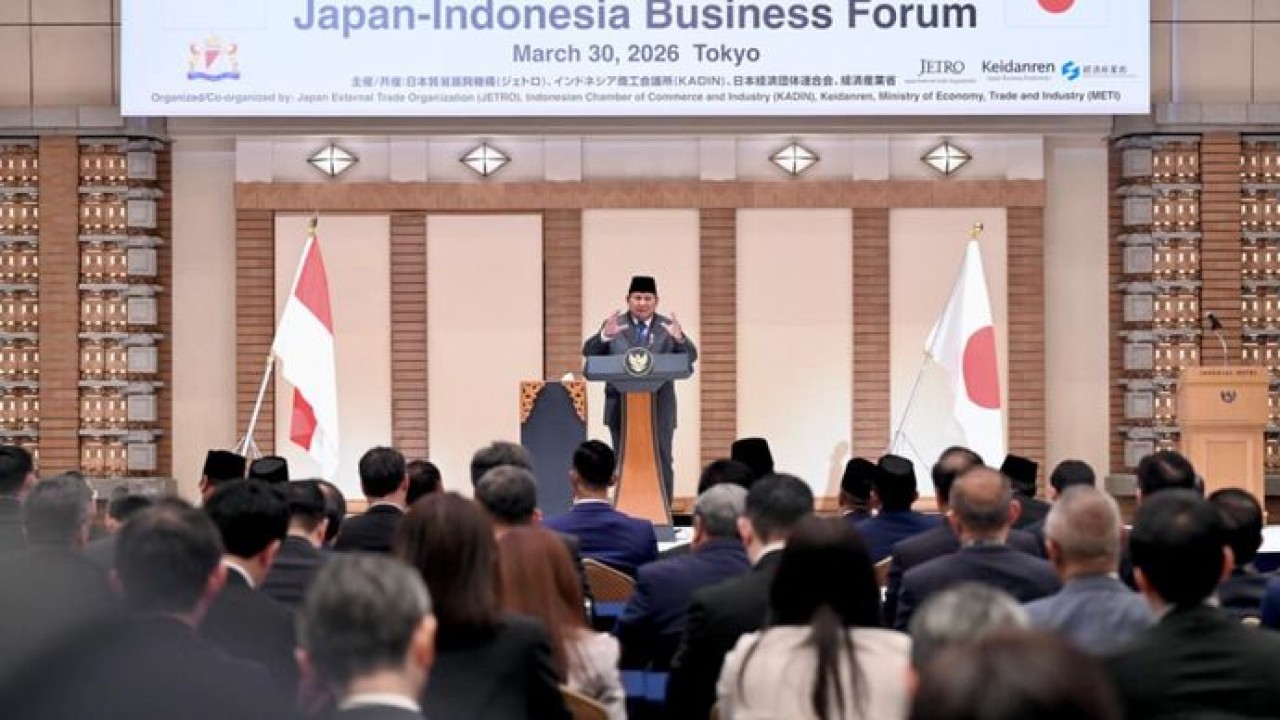 Prabowo Subianto menghadiri Forum Bisnis Indonesia-Jepang yang digelar di Imperial Hotel Tokyo (Istimewa)