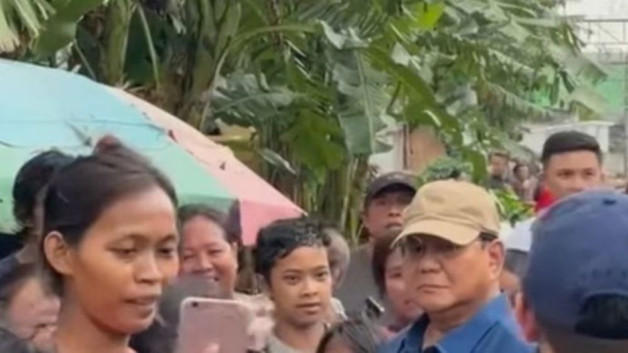 Prabowo Subianto meninjau langsung kawasan permukiman warga di bantaran rel dekat Stasiun Pasar Senen (Tangkapan Layar)
