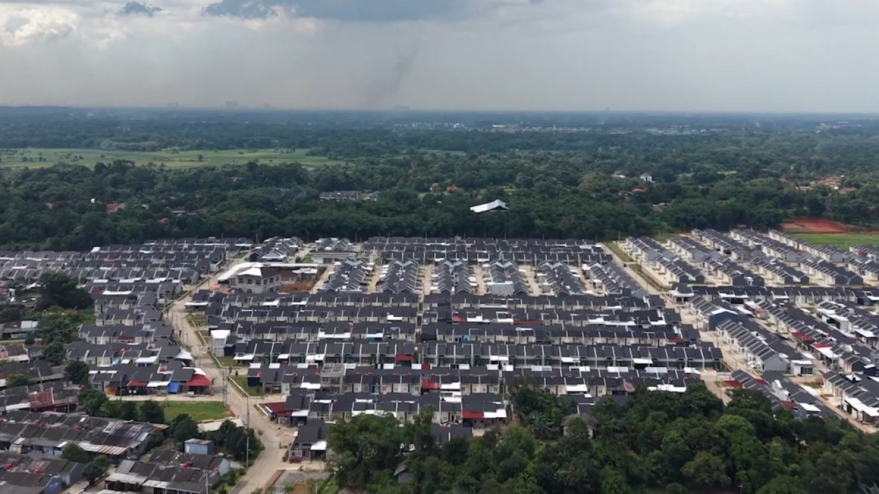 Kompleks perumahan Pesona Kahuripan 10 di Cileungsi, Kabupaten Bogor, Jawa Barat. (Foto: Dok/Istimewa/Bakom RI)