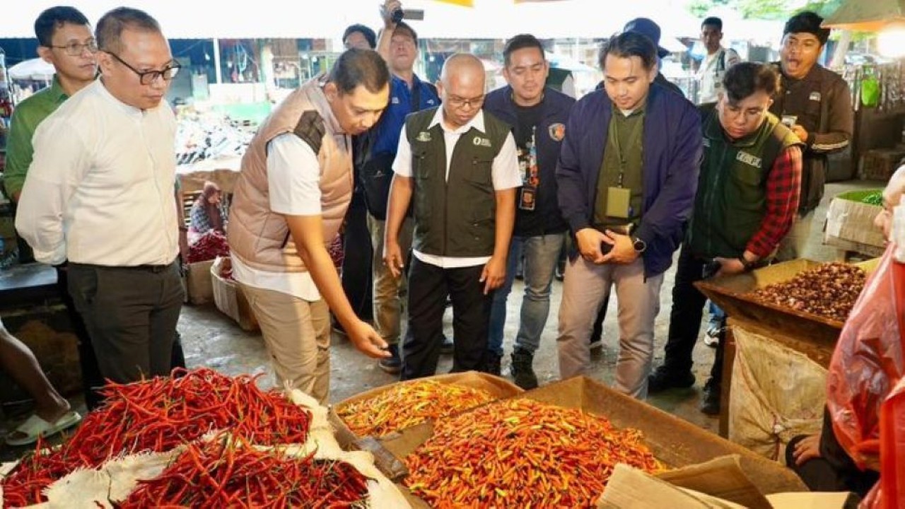 Deputi Bidang Ketersediaan dan Stabilisasi Pangan Badan Pangan Nasional (Bapanas) I Gusti Ketut Astawa, saat sidak Satgas Saber Pelanggaran Harga, Keamanan, dan Mutu Pangan di PIKJ. (Bakom RI)