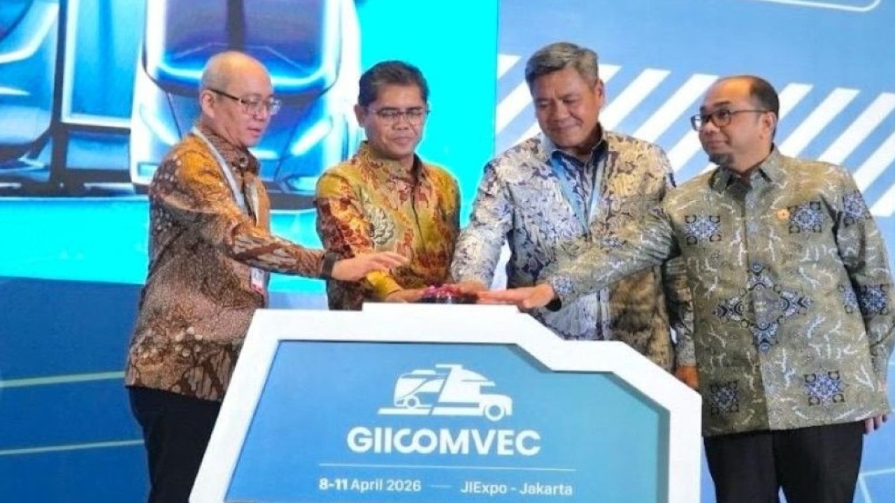 Pameran Gaikindo Indonesia International Commercial Vehicle Expo (GIICOMVEC) 2026, resmi dibuka pada Rabu, 8 April 2026 di Jakarta. (Foto: Dok/Istimewa/Seven Event/Adiantoro/NTV)