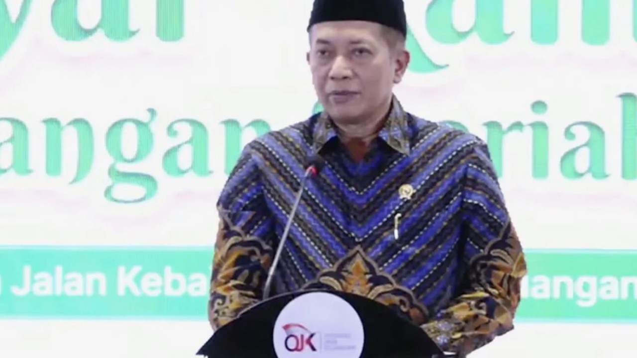 Menteri Koperasi (Menkop) sekaligus Ketua Harian Masyarakat Ekonomi Syariah (MES) Ferry Juliantono dalam agenda Penutupan Gebyar Ramadan Keuangan (GERAK) Syariah 2026, Jakarta, Kamis (2/4/2026). ANTARA/(Muhammad Baqir Idrus Alatas) (Antara)