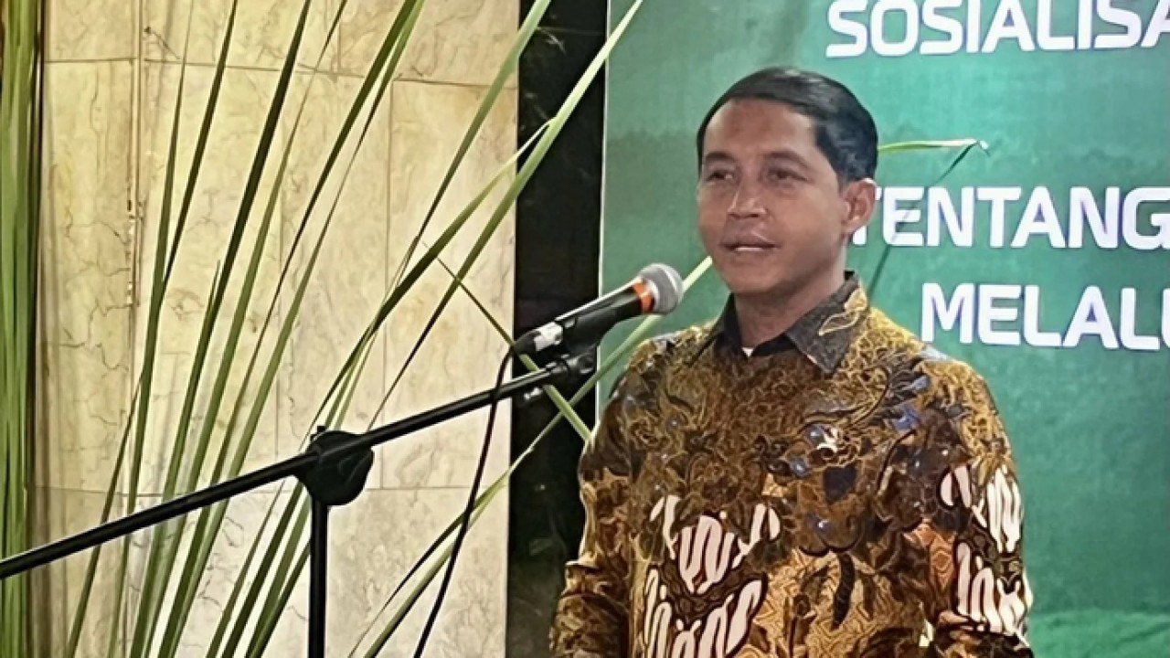 Menteri Kehutanan (Menhut) Raja Juli Antoni dalam konferensi pers di Auditorium Dr. Soedjarwo, Gedung Manggala Wanabakti, Kementerian Kehutanan (Kemenhut) RI, Jakarta, Rabu 29 April 2026. (ANTARA/Arnidhya Nur Zhafira) (Antara)