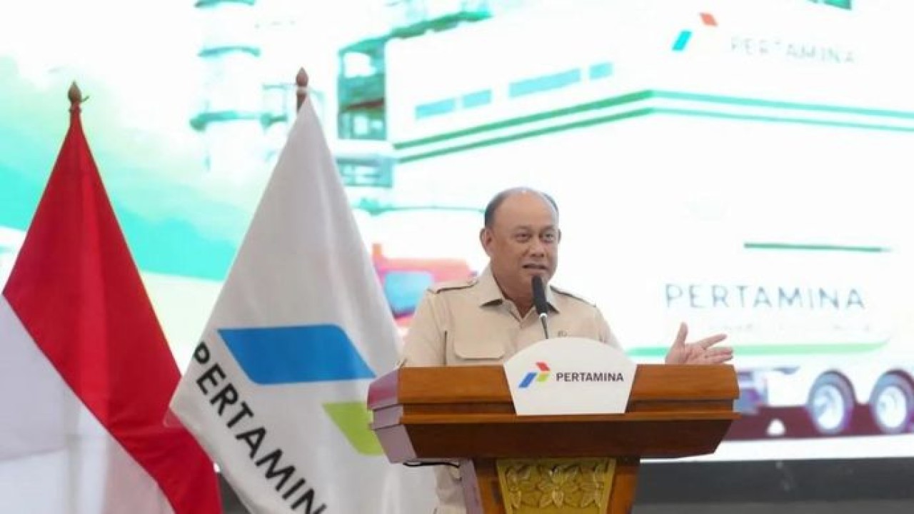 Kepala BGN Dadan Hindayana dalam penandatanganan nota kesepahaman antara BGN) dan PT Pertamina (Persero) di Jakarta, Kamis 7 Mei 2026.ANTARA/HO-BGN. (Antara)