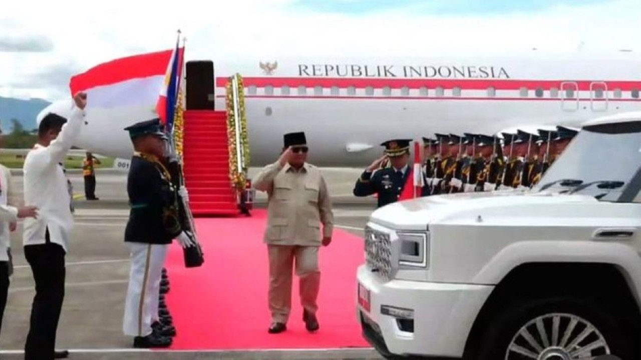 Presiden Prabowo Subianto tiba di Cebu, Filipina, pada Kamis pukul 13.48 waktu setempat untuk menghadiri Konferensi Tingkat Tinggi (KTT) ke-48 ASEAN yang berlangsung pada 7-8 Mei 2026. (Foto: Istimewa)