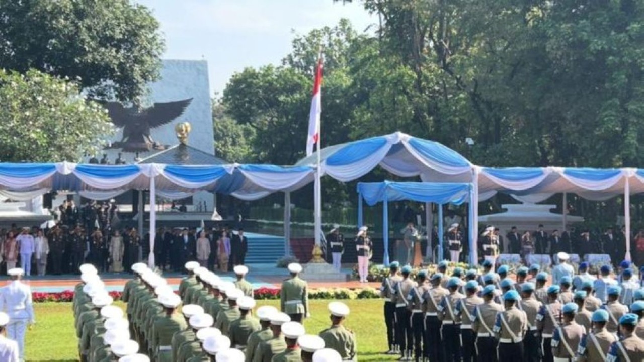 Presiden Prabowo Subianto hadir dalam Upacara Peringatan Kesaktian Pancasila. (Foto: NTVnews.id)