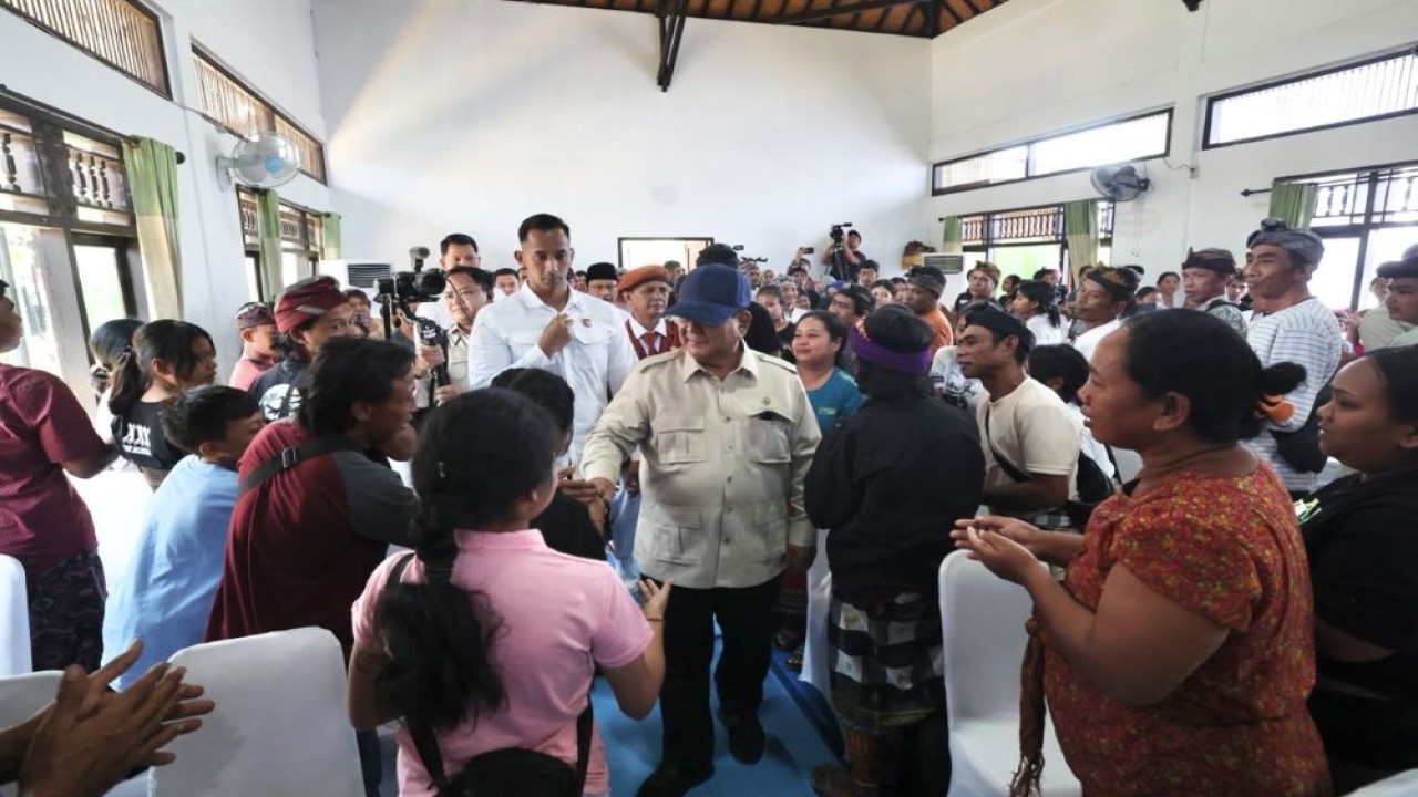 Presiden Prabowo Subianto mengunjungi Sekolah Rakyat Menengah Pertama (SRMP) 17 Tabanan, Bali, Minggu, 7 Juni 2026. (Foto: Dok/Istimewa/Bakom RI)
