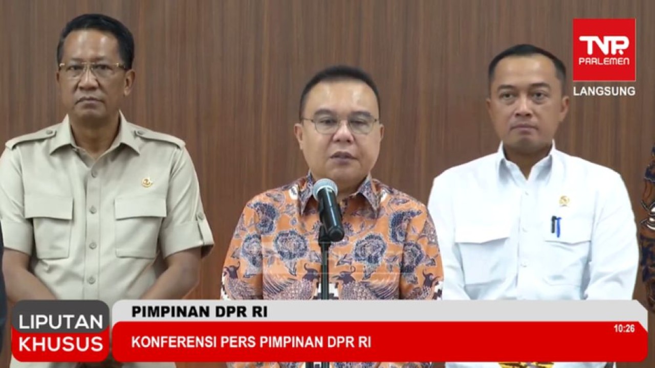 Wakil Ketua DPR RI, Sufmi Dasco Ahmad. (Foto: Tangkapan layar)