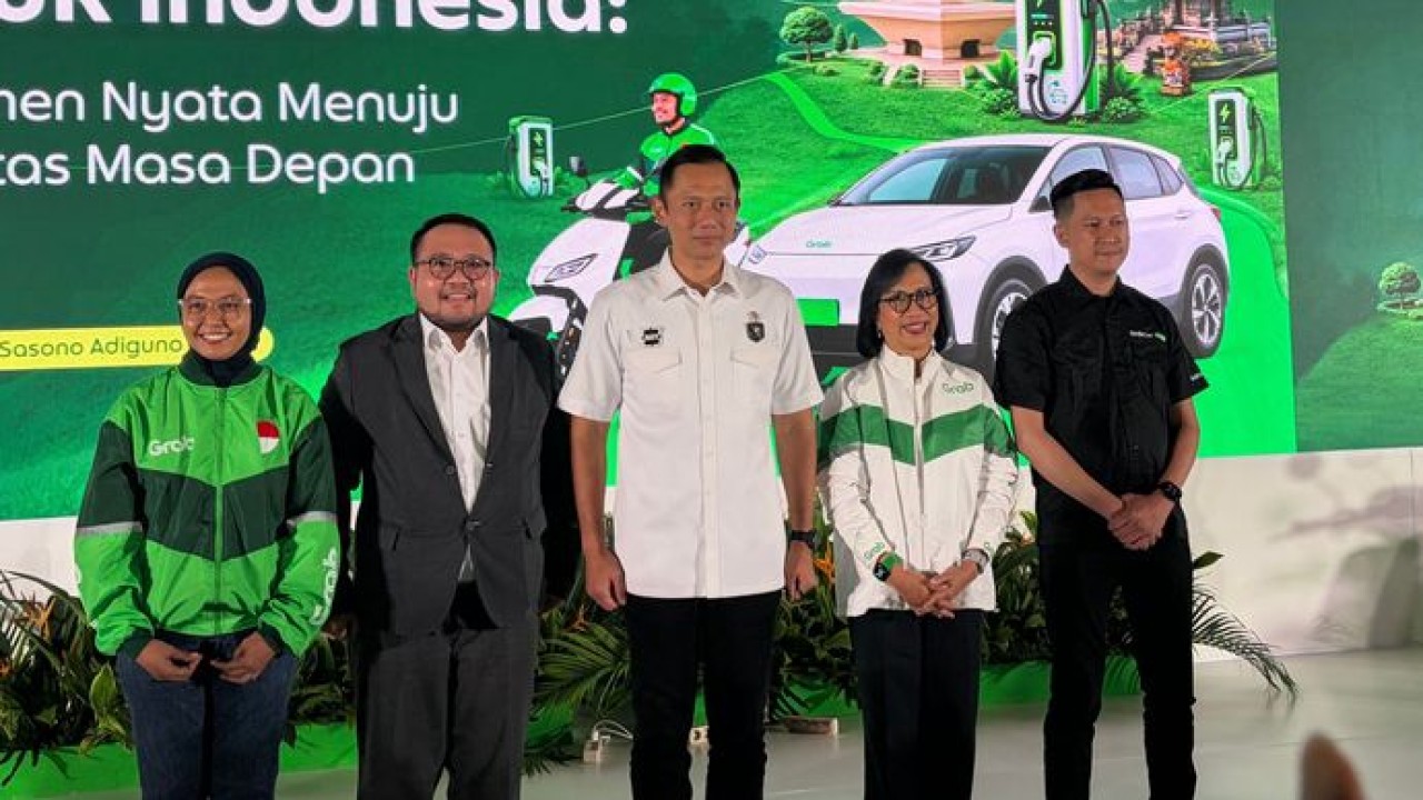AHY dan CEO Grab Neneng Goenadi (NTVNews: Dedi)