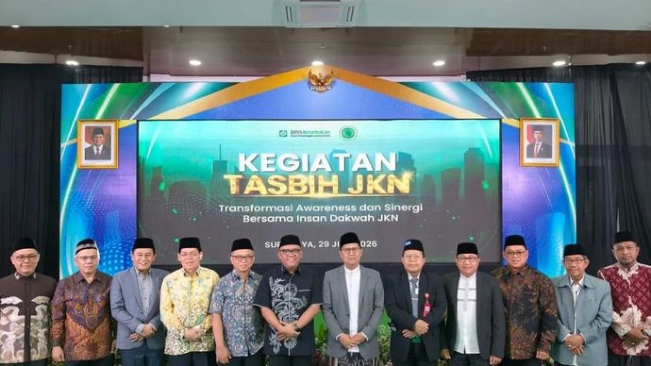 Kegiatan Transformasi Awareness dan Sinergi Bersama Insan Dakwah Jaminan Kesehatan Nasional (Tasbih JKN) di Kantor MUI Jatim, Senin, 29 Juni 2026. (Antara)