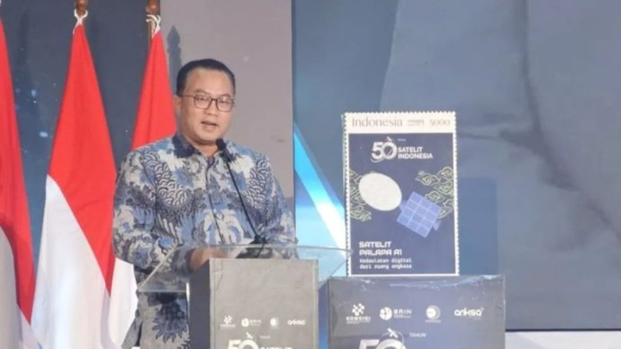 Kepala Badan Riset dan Inovasi Nasional (BRIN) Arif Satria dalam perayaan 50 tahun Jakarta, Rabu, 8 Juli 2026. (Antara)