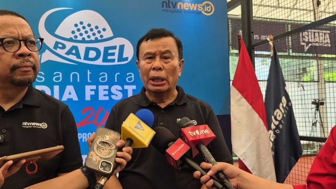 Presiden Komisaris NT Corp, Nurdin Tampubolon, berharap penyelenggaraan Nusantara Media Fest 2026 Padel Series menjadi ajang olahraga dan silaturahmi bagi insan media. (Ntvnews.id-Muslimin Trisyuliono)