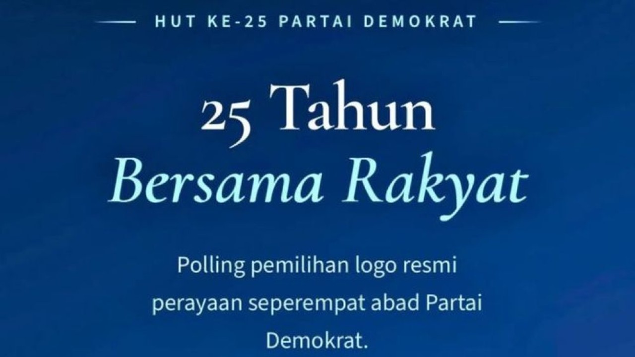 Pemilihan logo HUT Ke-25 Partai Demokrat. (Foto: Antara)