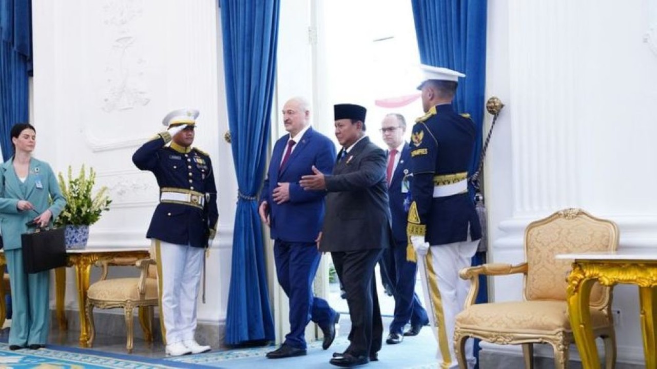 Presiden Prabowo Subianto dan Presiden Belarus Alexander Lukashenko di Istana Merdeka, Jakarta, Kamis, 2 Juli 2026. (Foto: Istimewa)