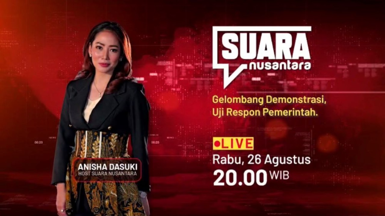 Suara Nusantara Episode 3 di Nusantara TV yang dipandu host Anisha Dasuki