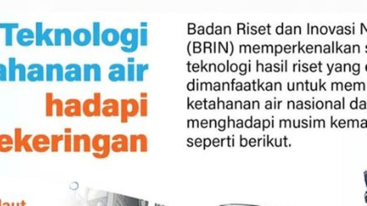 Infografik: teknologi ketahanan air hadapi kekurangan (Antara)