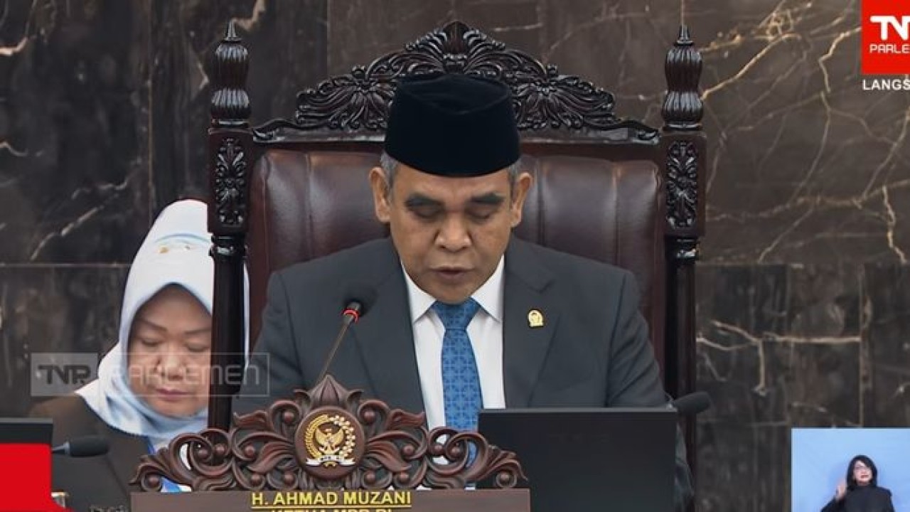 Ketua MPR RI Ahmad Muzani. (YouTube TVR Parlemen)