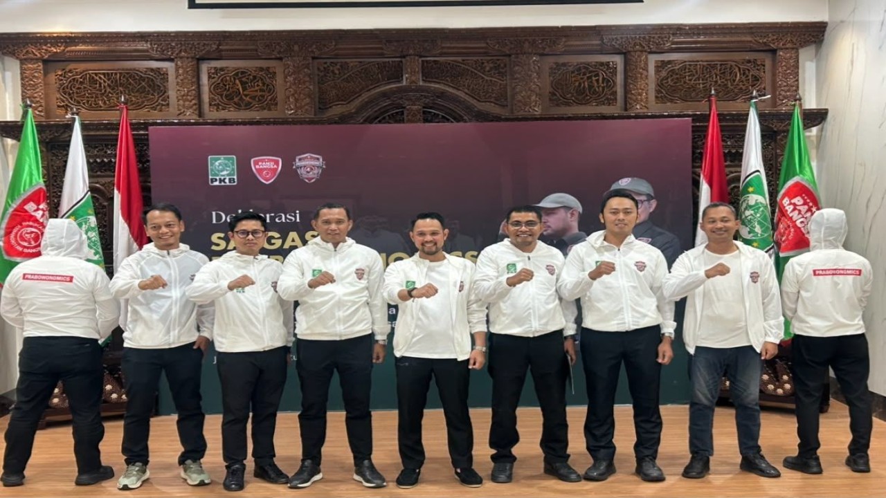 Partai Kebangkitan Bangsa (PKB) melalui Pasukan Jihad Kebangkitan Bangsa (Panji Bangsa) mendeklarasikan Satgas "Prabowonomics". (Foto: NTVnews)